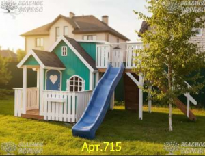 Игровой детский деревянный домик для дачи
