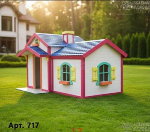 Большой детский деревянный домик с верандой «МЕЧТА»