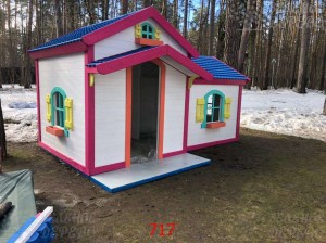 Большой детский деревянный домик с верандой «МЕЧТА»